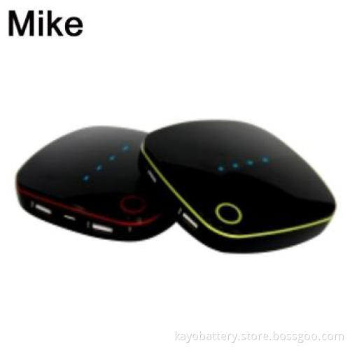 Mobile power with 3000mAh, 1A input, dual output DC5.0 1A&DC 5V 500mA
